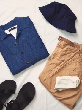 「COP（シーオーピー）のアイテム」を使った、Kaku wearさん（メンズ・176cm）の夏コーディネート