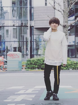 「Blue Standard （ブルースタンダード）のアイテム」を使った、TSUKAKOSHIさん（メンズ・165cm）の春コーディネート
