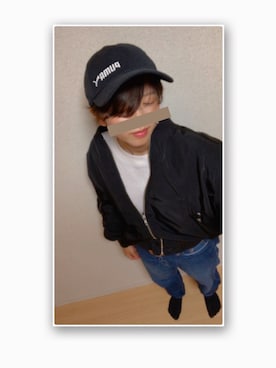 「ボーイッシュ」｜「アイテム（MA-1）」を使った、kuroxさん（レディース・156cm）の秋コーディネート