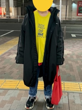 「Yohji Yamamoto（ヨウジヤマモト）のアイテム（トートバッグ）」を使った、152764さん（メンズ・172cm）の冬コーディネート