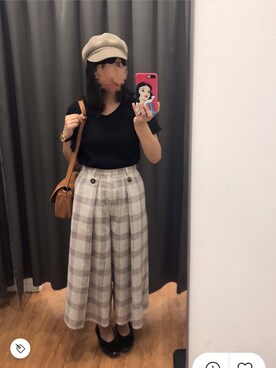 「abcd（ナシ）のアイテム（帽子）」を使った、ｍii*さん（レディース・156cm）の冬コーディネート