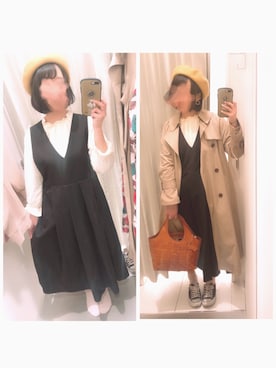 「robita（ロビタ）のアイテム」を使った、ｍii*さん（レディース・156cm）の春コーディネート