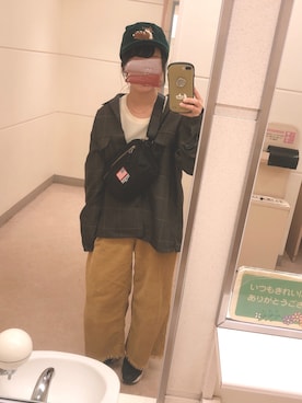 「abcd（ナシ）のアイテム（キャップ）」を使った、ｍii*さん（レディース・156cm）の秋コーディネート