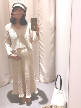 「abcd（ナシ）のアイテム（帽子）」を使った、ｍii*さん（レディース・156cm）の春コーディネート