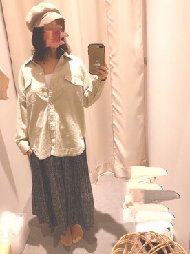 「abcd（ナシ）のアイテム（帽子）」を使った、ｍii*さん（レディース・156cm）の春コーディネート