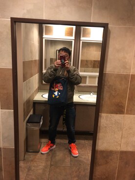 「BEAMS（ビームス）のアイテム（MA-1）」を使った、yasu69さん（メンズ・164cm）の春コーディネート