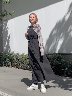「春めきシューズ」｜「アイテム（ワンピース/ドレス）」を使った、Mikiさん（レディース・158cm）の春コーディネート