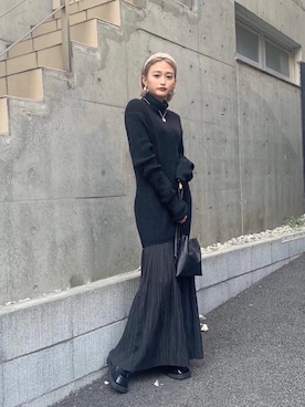 「babaco（ババコ）のアイテム」を使った、Mikiさん（レディース・158cm）の冬コーディネート