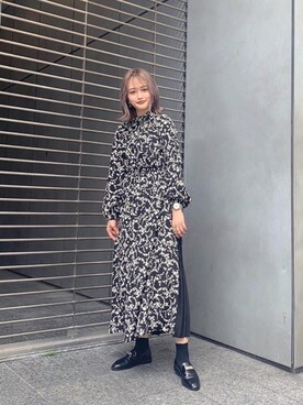 「Lui's（ルイス）のアイテム（ワンピース/ドレス）」を使った、Mikiさん（レディース・158cm）の秋コーディネート