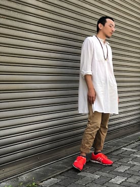 「Johnbull Private labo（ジョンブルプライベートラボ）のアイテム（チノパンツ）」を使った、kogyaさん（メンズ・162cm）の春コーディネート