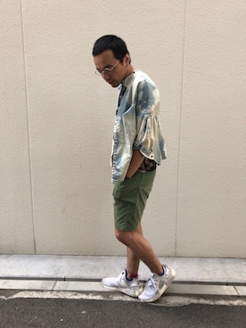 「ブリーチデニム」｜「アイテム（デニムジャケット）」を使った、kogyaさん（メンズ・162cm）の夏コーディネート