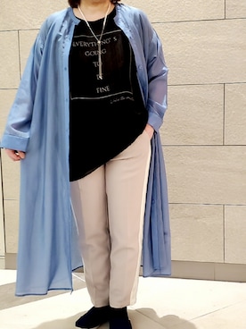 「Cepica（セピカ）のアイテム（シャツワンピース）」を使った、kumiさん（レディース・150cm）の春コーディネート