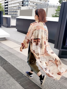 「Cepica（セピカ）のアイテム（シャツワンピース）」を使った、kumiさん（レディース・150cm）の春コーディネート