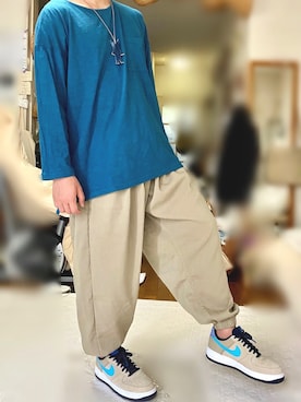 「チャイハネ（チャイハネ）のアイテム（Tシャツ/カットソー）」を使った、大学生　【相互フォロー】さん（メンズ・165cm）の夏コーディネート