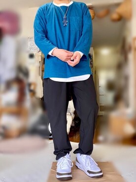 「チャイハネ（チャイハネ）のアイテム（Tシャツ/カットソー）」を使った、大学生　【相互フォロー】さん（メンズ・165cm）の夏コーディネート