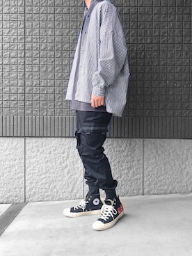 「kutir（クティール）のアイテム（ブルゾン）」を使った、ebitさん（メンズ・175cm）の春コーディネート