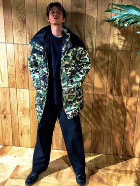 「スウエット」｜「アイテム（ダウンジャケット/コート）」を使った、ryutaさん（メンズ・184cm）の秋コーディネート