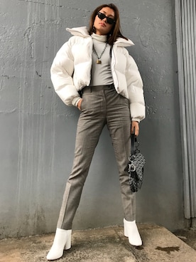 「MISBHV（ミスビヘイブ）のアイテム（ジャケット/アウター）」を使った、Annaさん（レディース・167cm）の冬コーディネート