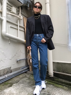「ナイキスニーカー」｜「アイテム（ハンドバッグ）」を使った、Annaさん（レディース・167cm）の春コーディネート