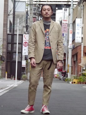 「Dickies（ディッキーズ）のアイテム（その他アウター）」を使った、どき しょうたさん（メンズ・180cm）の冬コーディネート