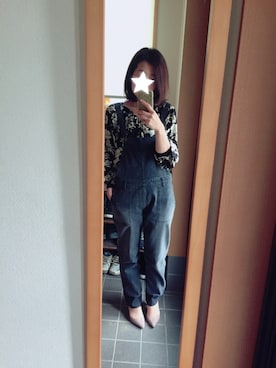 「コーディガン」｜「アイテム（オールインワン・サロペット）」を使った、Hashi☆さん（レディース・158cm）の冬コーディネート