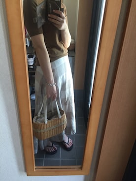 「ROXY（ロキシー）のアイテム（ビーチサンダル）」を使った、Hashi☆さん（レディース・158cm）の夏コーディネート