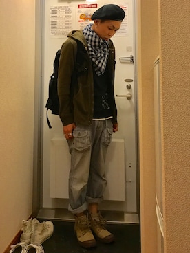 Mutsumi Iwasakiさん（メンズ・170cm）の春コーディネート