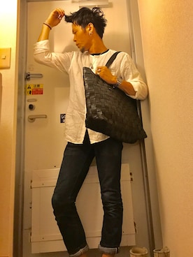 「robita（ロビタ）のアイテム」を使った、Mutsumi Iwasakiさん（メンズ・170cm）の秋コーディネート