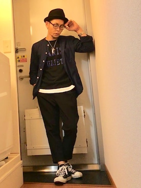 「アイテム（テーラードジャケット）」を使った、Mutsumi Iwasakiさん（メンズ・170cm）の秋コーディネート
