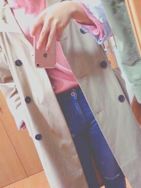 「Simplicite（サンプリシテ）のアイテム（その他アウター）」を使った、sayakaさん（レディース・157cm）の春コーディネート