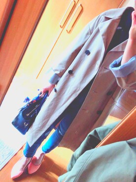 「Simplicite（サンプリシテ）のアイテム（その他アウター）」を使った、sayakaさん（レディース・157cm）の春コーディネート