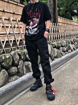 「MISBHV（ミスビヘイブ）のアイテム」を使った、Ryoさん（メンズ・173cm）の夏コーディネート