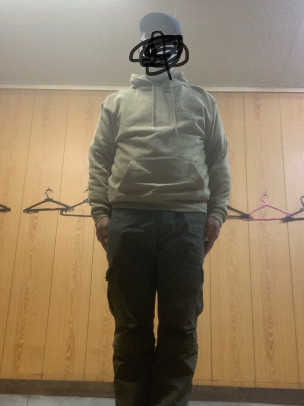 「CAMP7」｜「CAMP7のアイテム（パーカー、ベージュ系）」を使った、りょうすけさん（メンズ・167cm）の冬コーディネートの1枚目の写真