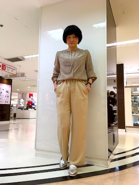 「HIMIKO On Bleue（ヒミコオンブルー）のアイテム」を使った、himiko_officialさん（レディース・162cm）の夏コーディネート