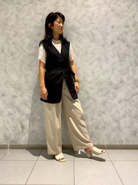 「HIMIKO On Bleue（ヒミコオンブルー）のアイテム」を使った、himiko_officialさん（レディース・162cm）の夏コーディネート