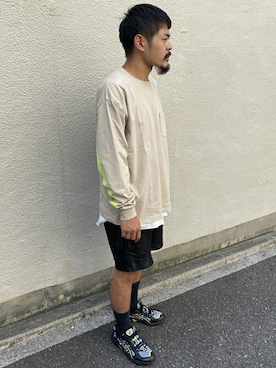 「アイテム（タンクトップ）」を使った、竹爪さん（メンズ・173cm）の夏コーディネート