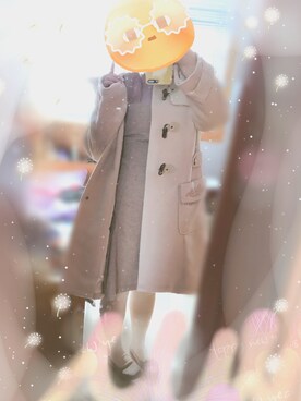 「axes femme（アクシーズファム）のアイテム（ダッフルコート）」を使った、Fatum_beingさん（レディース・158cm）の冬コーディネート