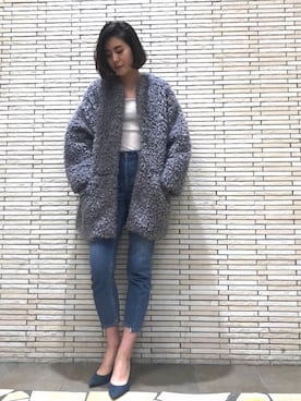 「MAISON DE REEFUR（メゾンドリーファー）のアイテム（その他アウター）」を使った、HARUKA ABEさん（レディース・169cm）の秋コーディネート