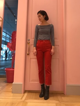「reefur」｜HARUKA ABEさん（レディース・169cm）の冬コーディネート