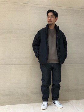 「RECOMMEND  ITEM STYLING」｜「アイテム（ダウンジャケット/コート）」を使った、上田　泰史さん（メンズ・175cm）の秋コーディネート