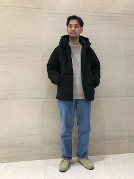 「RECOMMEND  ITEM STYLING」｜「アイテム（ダウンジャケット/コート）」を使った、上田　泰史さん（メンズ・175cm）の冬コーディネート