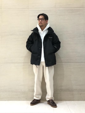 「Columbia Black Label（コロンビアブラックレーベル）のアイテム（ジャケット/アウター）」を使った、上田　泰史さん（メンズ・175cm）の冬コーディネート