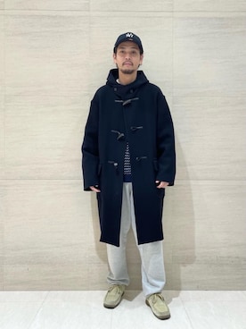 「BEAUTY&YOUTH UNITED ARROWS（ビューティーアンドユースユナイテッドアローズ）のアイテム（ダッフルコート）」を使った、上田　泰史さん（メンズ・175cm）の秋コーディネート