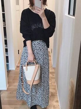 「Simplicite（サンプリシテ）のアイテム（スウェット）」を使った、mixxさん（レディース・164cm）の冬コーディネート