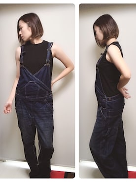「ジーパン」｜「アイテム（オールインワン・サロペット）」を使った、Raiさん（レディース・167cm）の夏コーディネート