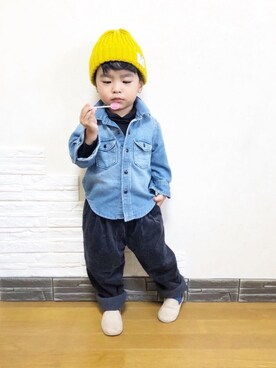 「2018マイベストコーデ」｜「アイテム（スリッポン）」を使った、Sotaさん（キッズ・80cm）の冬コーディネート