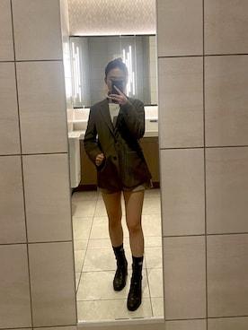 「BEAMS（ビームス）のアイテム（スーツジャケット）」を使った、momoesasabeさん（レディース・153cm）の春コーディネート