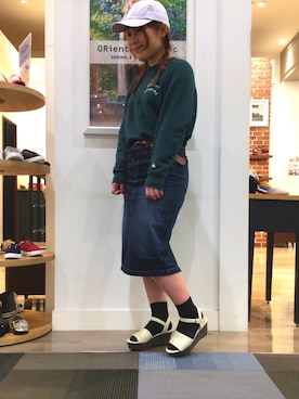 「UNIQLO（ユニクロ）のアイテム（スウェット）」を使った、ORiental TRaffic大高さん（レディース・160cm）の春コーディネート