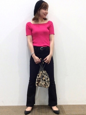 「ORiental TRaffic(ORiental TRaffic)」｜「アイテム（ハンチング/ベレー帽）」を使った、ORiental TRaffic大高さん（レディース・160cm）の秋コーディネート