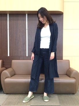 「オリエンタルトラフィック」｜「アイテム（スリッポン）」を使った、ORiental TRaffic大高さん（レディース・160cm）の春コーディネート